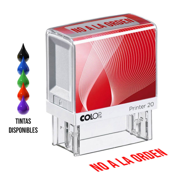 FORMULA COMERCIAL PRINTER 20 NO A LA ORDEN COLOP DESIGN AND STAMP SERVISELLO