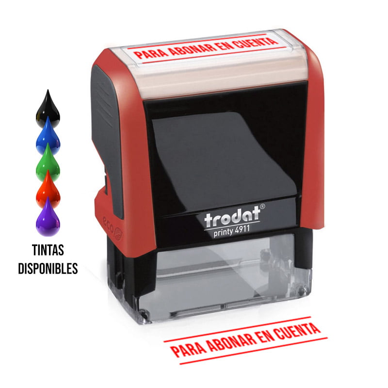 FORMULA COMERCIAL PRINTY 4911 PARA ABONAR EN CUENTA TRODAT DESIGN AND STAMP SERVISELLO