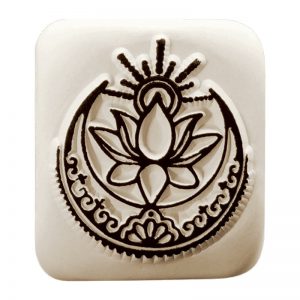 SELLO CERAMICO GRANDE LADOT LAL009 1 FLOR DE LOTO DESIGN AND STAMP