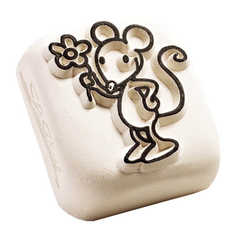 SELLO CERAMICO GRANDE LADOT LAL017 2 RATON DESIGN AND STAMP