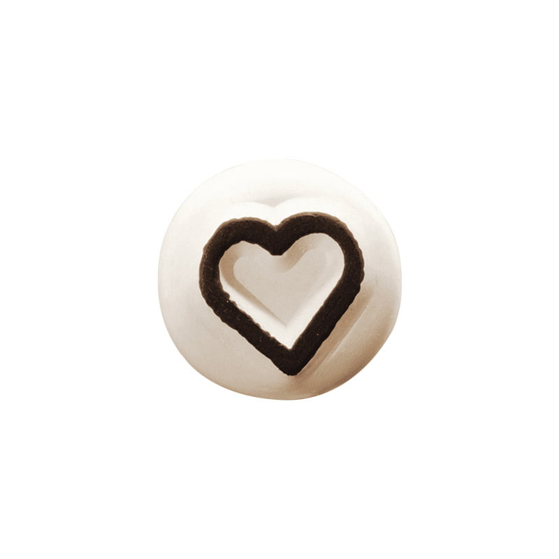 SELLO CERAMICO PEQUENYO LADOT LAS029 1 CORAZON CONTORNO DESING AND STAMP