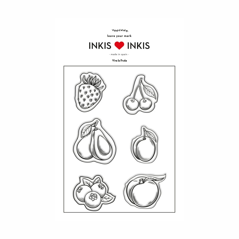 SELLOS INK 002 VIVA LA FRUTA 1 DESIGN AND STAMP