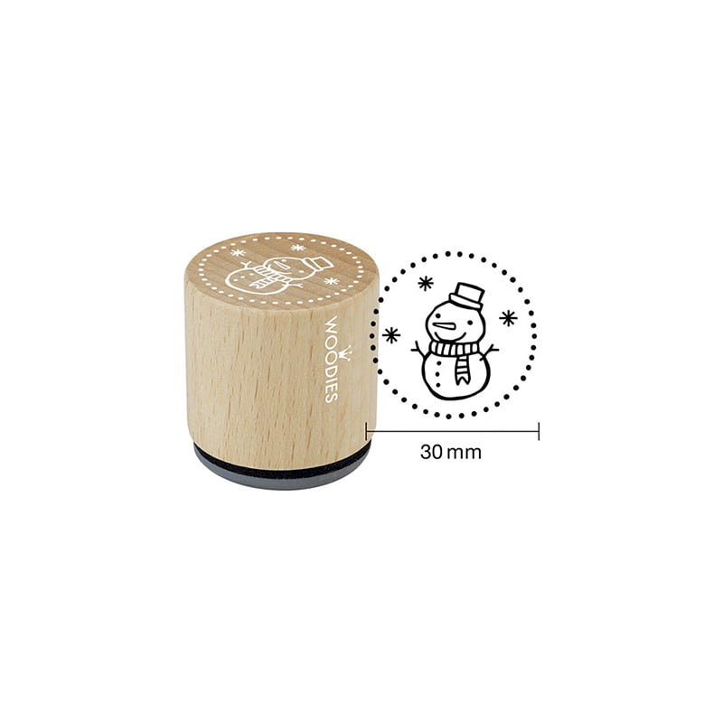 WOODIES W21005 NAVIDAD SNOWMAN DESIGN AND STAMP