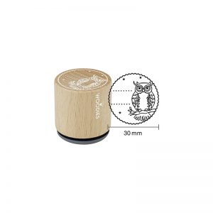 WOODIES W22002 EXLIBRIS BUHO DESIGN AND STAMP