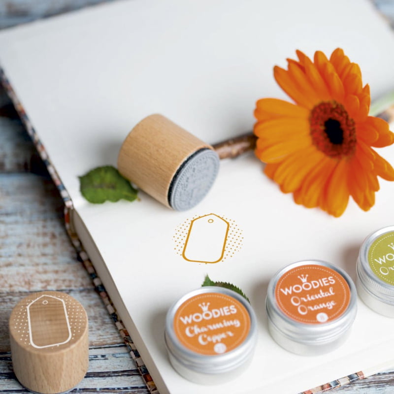 WOODIES W22006 EXLIBRIS ETIQUETA 1 DESIGN AND STAMP