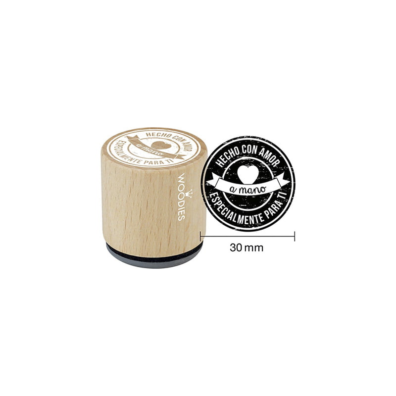 WOODIES WB5005 HECHO CON AMOR ESPECIALMENTE DESIGN AND STAMP