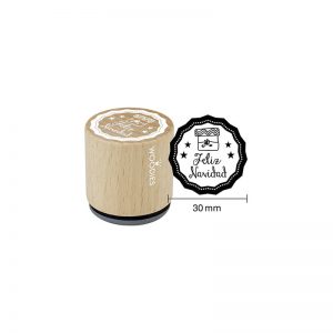 WOODIES WB7002 FELIZ NAVIDAD CAJITA DESIGN AND STAMP