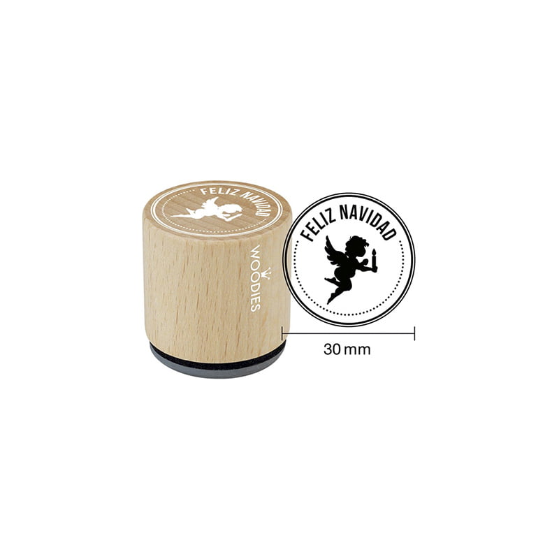 WOODIES WB7003 FELIZ NAVIDAD ANGELITO DESIGN AND STAMP