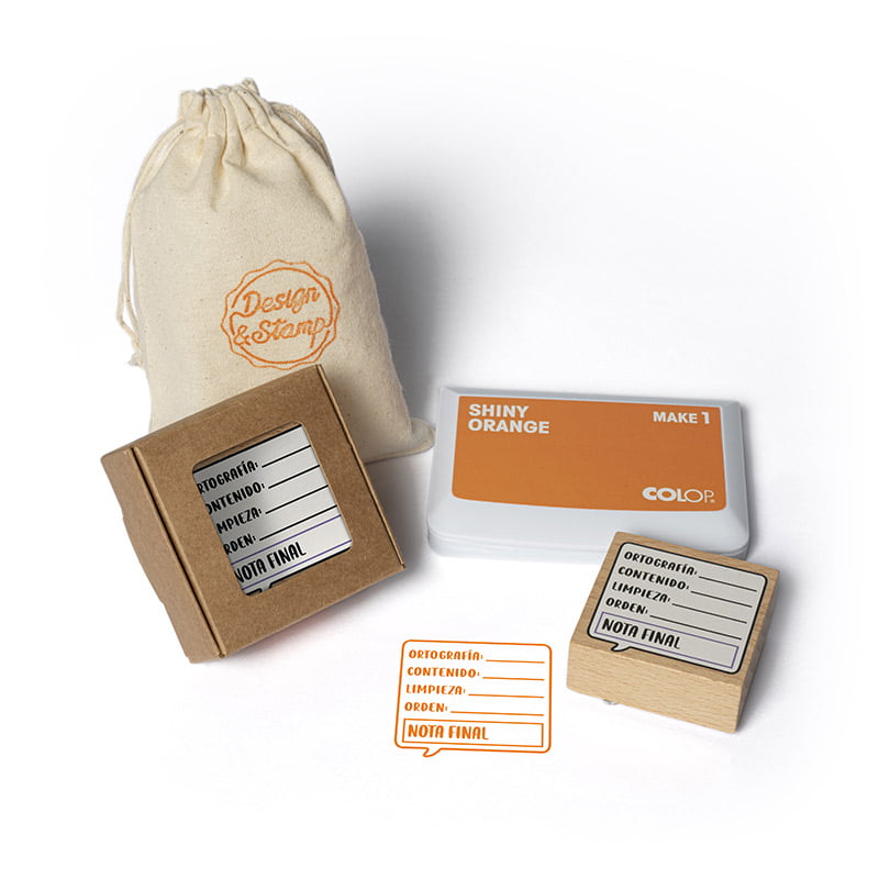 SELLO PERSONALIZADO PROFE MANUAL CUADRADO 50X50MM 6 SES DS 0406 ORTOGRAFIA DESIGN AND STAMP 1