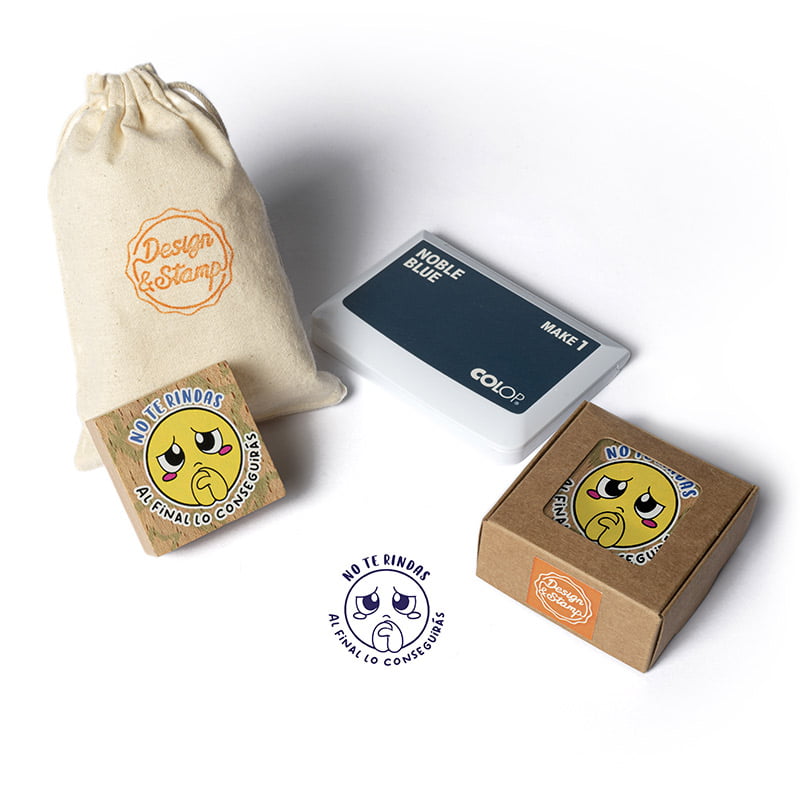 SELLO PERSONALIZADO PROFE MANUAL CUADRADO 50X50MM 7 SES DS 0407 NO TE RINDAS DESIGN AND STAMP 1