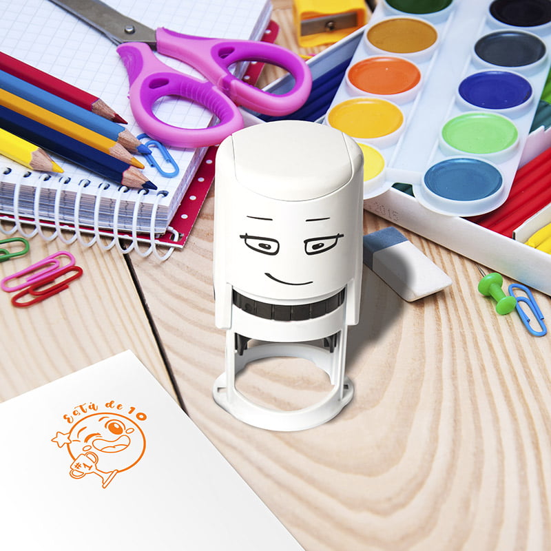 SELLOS EDUCATIVOS PROFESOR AUTOMATICO NIO LINE 40MM 9 DE 10 DESIGN AND STAMP 4 SELLOS EDUCATIVOS PROFESOR AUTOMATICO NIO LINE 40MM 9 DE 10 DESIGN AND STAMP 4