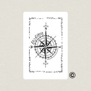 EXLIBRIS 50X80MM DISENOS 8 ROSA VIENTOS DESIGN AND STAMP