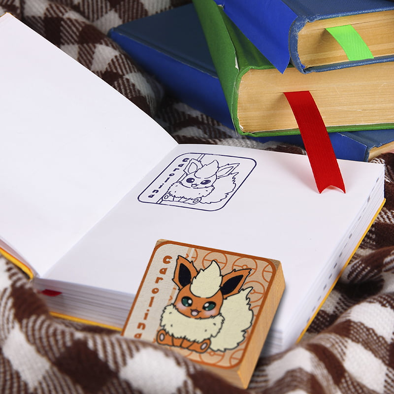 EXLIBRIS ANIME EXAN DS 0308 CAROLINA FLAREON DESIGN AND STAMP