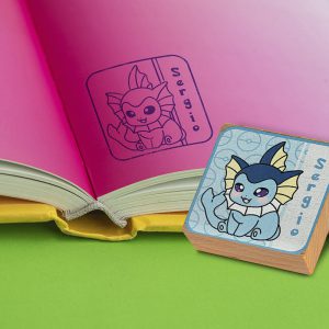 EXLIBRIS ANIME EXAN DS 0404 SERGIO VAPOREON DESIGN AND STAMP