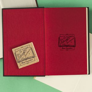 EXLIBRIS DISENO 50x50MM EXDSGR DS 0303 PLUMA DESIGN AND STAMP