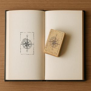 EXLIBRIS DISENYO 50X80MM EXDSGR DS 0308 ROSA DE LOS VIENTOS DESIGN AND STAMP