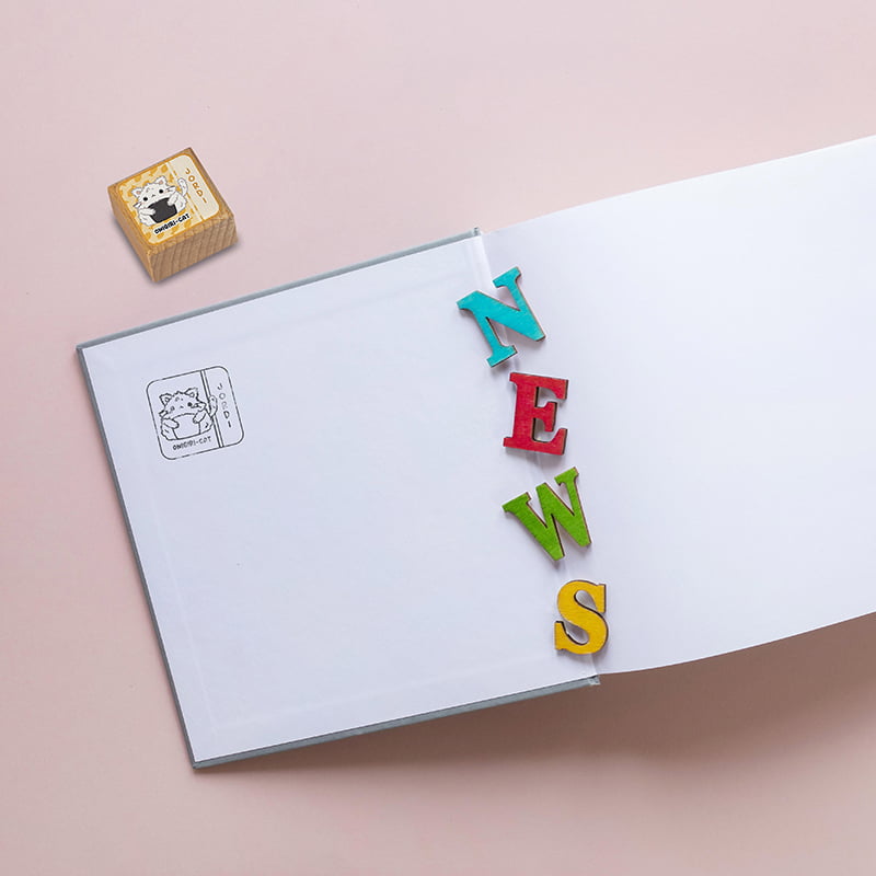 EXLIBRIS MINISUSHICATS EXSH DS 1404 JORDI ONIGIRI DESIGN AND STAMP