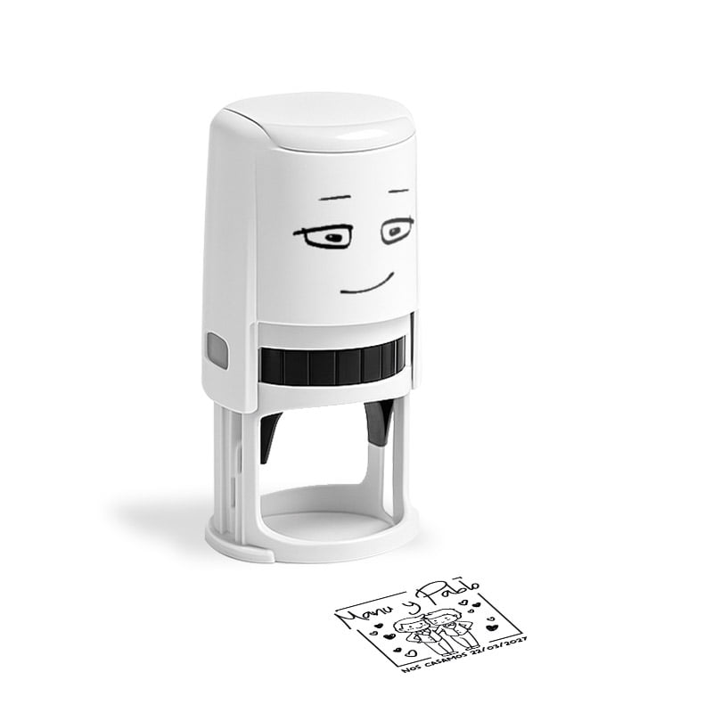 SELLO AUTOMATICO BODA 4 CHICOS DESIGN AND STAMP