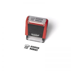 SELLO AUTOMATICO RECTANGULAR 38X14MM TEXTIL 6 PERRO DESIGN AND STAMP 1