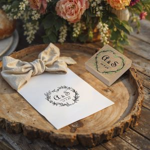 SELLO BODA SBO DS 0406 ARBUSTO DESIGN AND STAMP