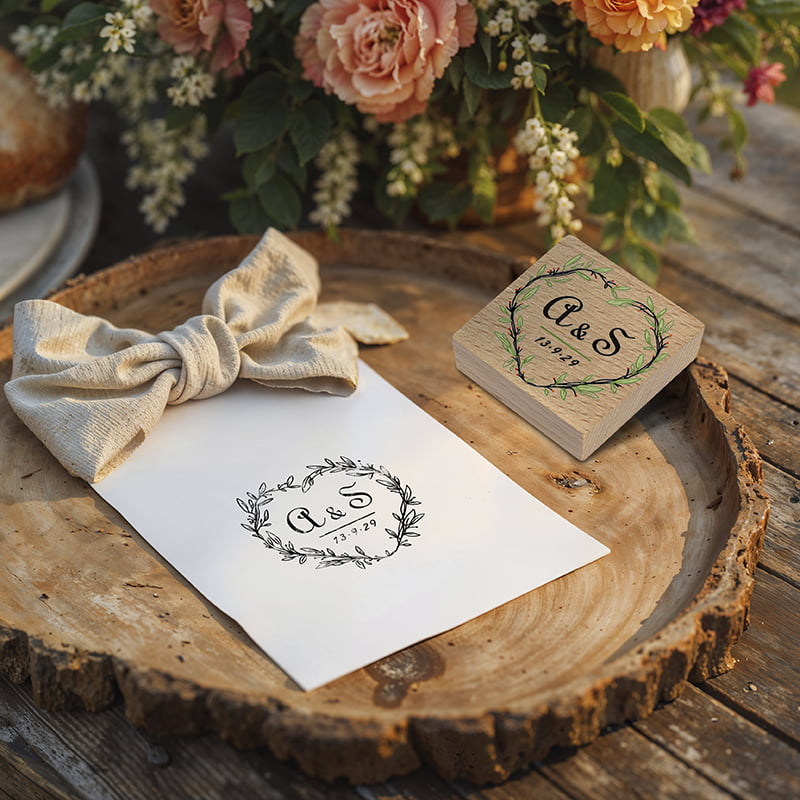 SELLO BODA SBO DS 0406 ARBUSTO DESIGN AND STAMP