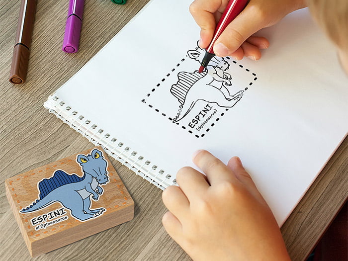 SELLO COLOREAR DINOSAURIOS DESIGN AND STAMP