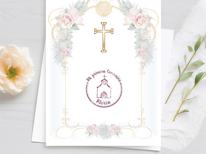 SELLO COMUNION DESIGN AND STAMP