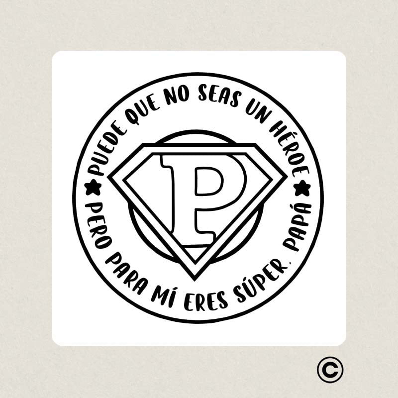 SELLO CUADRADO FIESTA 2 DIA PADRE DESIGN AND STAMP