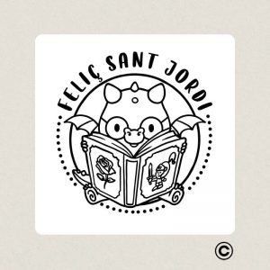 SELLO CUADRADO FIESTA 3 SANT JORDI DESIGN AND STAMP