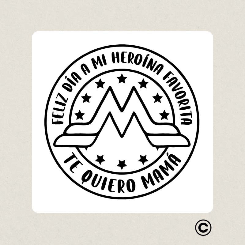 SELLO CUADRADO FIESTA 6 DIA MADRE DESIGN AND STAMP