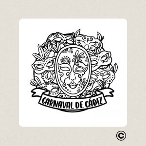 SELLO CUADRADO FIESTA 8 CARNAVAL DESIGN AND STAMP