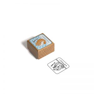 SELLO EXLIBRIS 30X30MM MINISUSHICATS 3 LORENA NIGIRI DESIGN AND STAMP