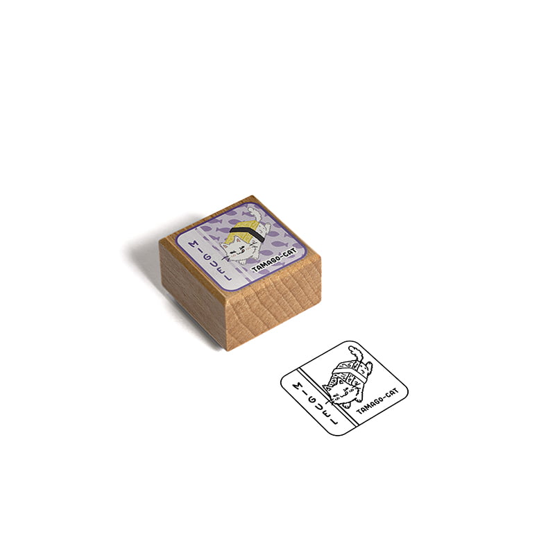 SELLO EXLIBRIS 30X30MM MINISUSHICATS 5 MIGUEL TAMAGO DESIGN AND STAMP