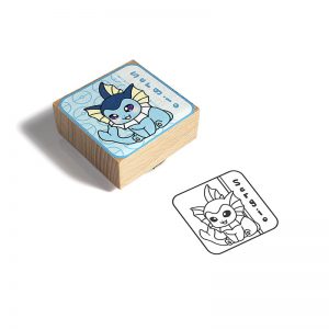 SELLO EXLIBRIS 50X50MM ANIME 4 SERGIO VAPOREON DESIGN AND STAMP