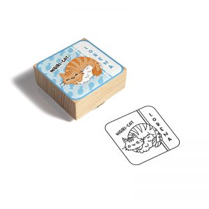 SELLO EXLIBRIS 50X50MM BATIDOGS 3 LORENA NIGIRI DESIGN AND STAMP