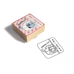 SELLO EXLIBRIS 50X50MM BATIDOGS 6 ARIADNA URAMAKI DESIGN AND STAMP