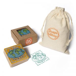 SELLO EXLIBRIS 50X50MM DISENYO EXDS DS 0302 MAPAMUNDI DESIGN AND STAMP