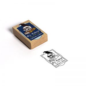 SELLO EXLIBRIS 50x80MM DISENOS 5 CUERVO DESIGN AND STAMP