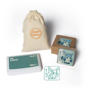 SELLO EXLIBRIS ANIME 50X50MM EXAN DS 0401 CLARA GLACEON DESIGN AND STAMP