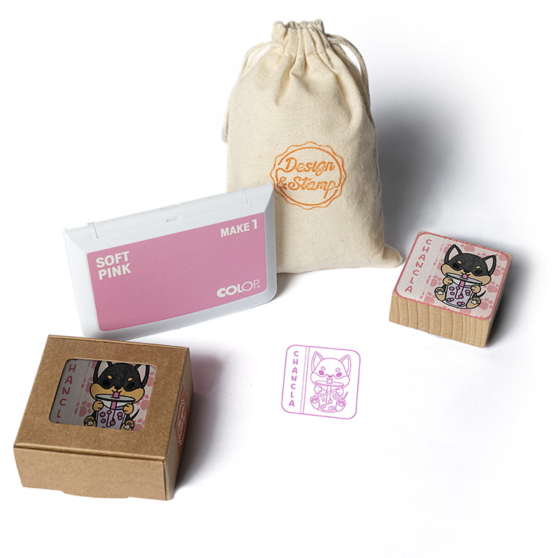 SELLO EXLIBRIS BATIDOGS 50X50MM EXBD DS 0404 CHANCLA PINSCHER DESIGN AND STAMP