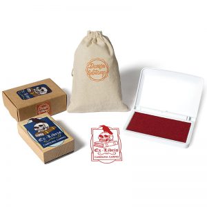 SELLO EXLIBRIS DISENYO 50x80MM EXDS DS 0405 CUERVO DESIGN AND STAMP