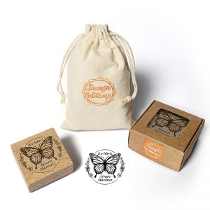 SELLO EXLIBRIS GRABADO 50X50MM DISENYO EXDSGR DS 0305 MARIPOSA DESIGN AND STAMP