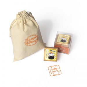 SELLO EXLIBRIS MINISUSHICATS 30X30MM EXSH DS 1301 AMARA GUNKAN DESIGN AND STAMP