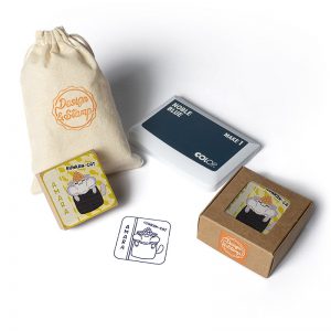 SELLO EXLIBRIS SUSHICATS 50X50MM EXSH DS 0401 AMARA GUNKAN DESIGN AND STAMP