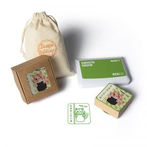 SELLO EXLIBRIS SUSHICATS 50X50MM EXSH DS 0402 DANIELA MAKI DESIGN AND STAMP