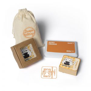 SELLO EXLIBRIS SUSHICATS 50X50MM EXSH DS 0404 JORDI ONIGIRI DESIGN AND STAMP