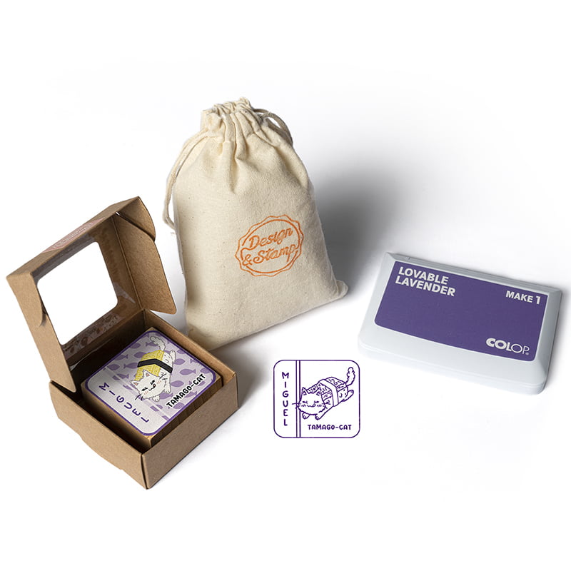 SELLO EXLIBRIS SUSHICATS 50X50MM EXSH DS 0405 MIGUEL TAMAGO DESIGN AND STAMP