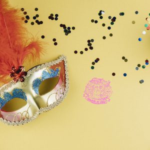 SELLO FIESTAS 8 CARNAVAL DESIGN AND STAMP