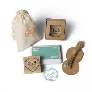 SELLO MANUAL CUADRADO 50X50MM BODA SBO DS 0406 ARBUSTO DESIGN AND STAMP