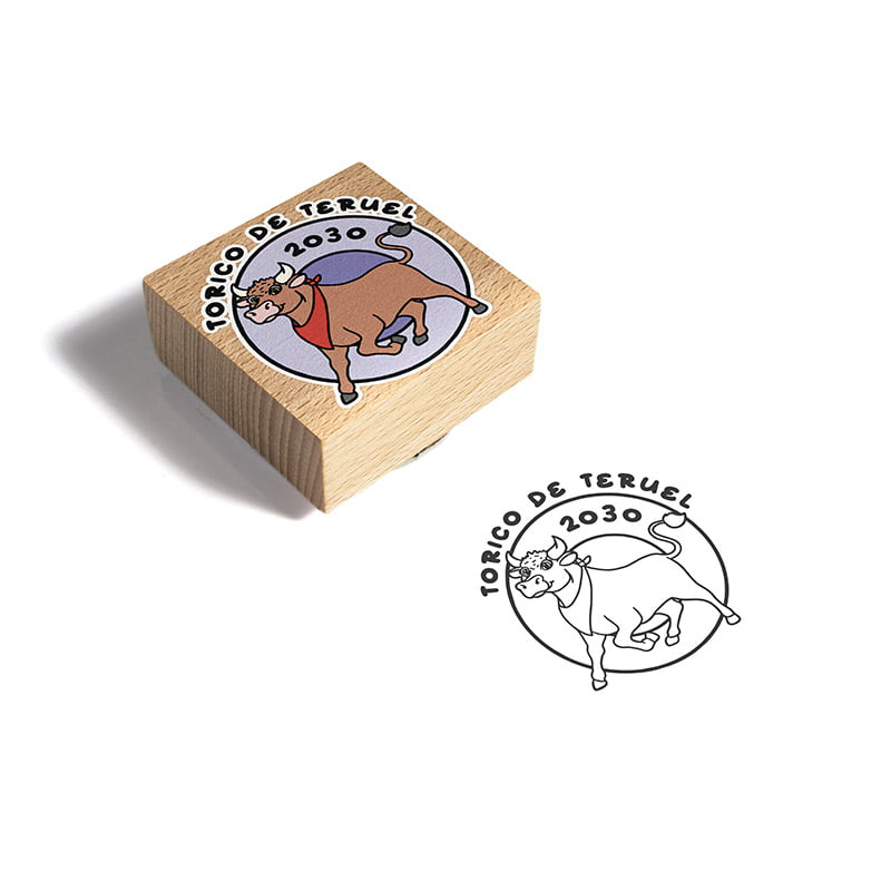 SELLO MANUAL CUADRADO 50X50MM FIESTA 5 TORICO DESIGN AND STAMP